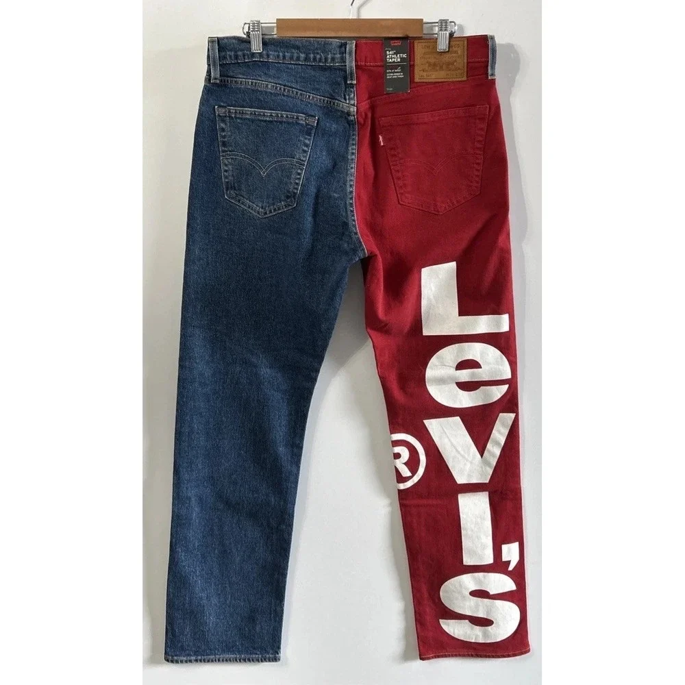 NWT Mens Vintage Levi's 541 Athletic Taper Spell Out Sz 34 34x32 New Old Stock
